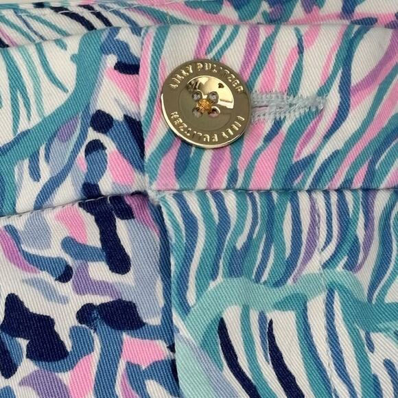 Lilly Pulitzer Callahan Stretch Short Bermuda Blue Fishful Thinking Print Size 2 - Picture 4 of 8